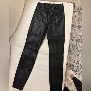Zara high rise leather pants